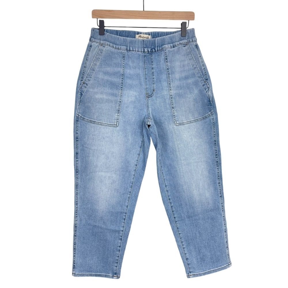 Madewell Jeans Small PETITE NWT Elastic Waist Pull On Relaxed Straight Casual